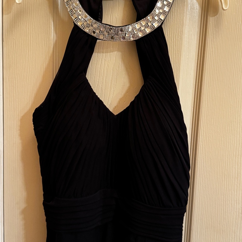 Elegant Black Halter Dress NWT SIZE 14
